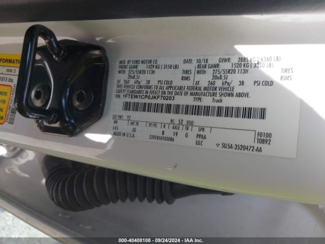 1FTEW1CP0JKF70203 Ford F-150 Xl