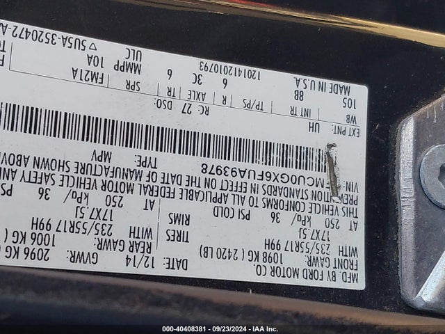 Ford ESCAPE SE 2015 1FMCU0GX6FUA93978 Image 4