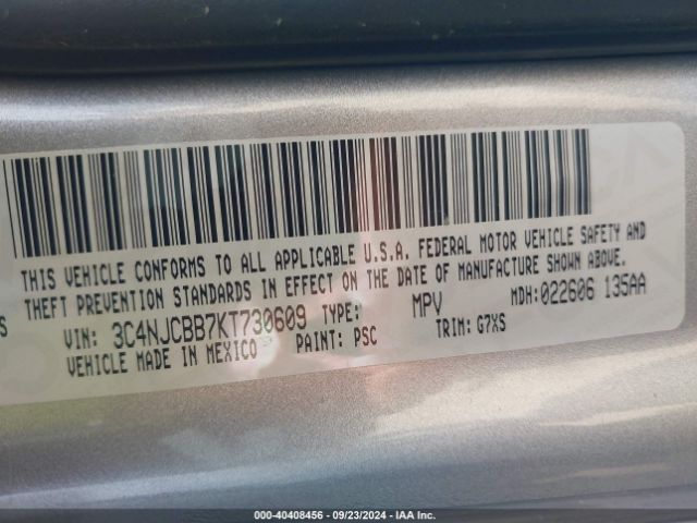 3C4NJCBB7KT730609 Jeep Compass Sun And Wheel Fwd