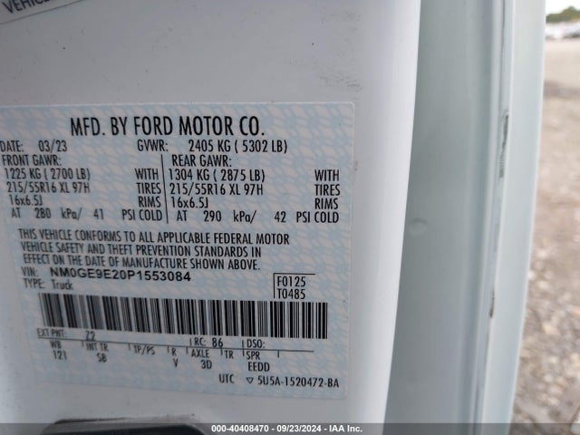 Ford Transit Connect Xl Passenger 2023 NM0GE9E20P1553084 Image 9