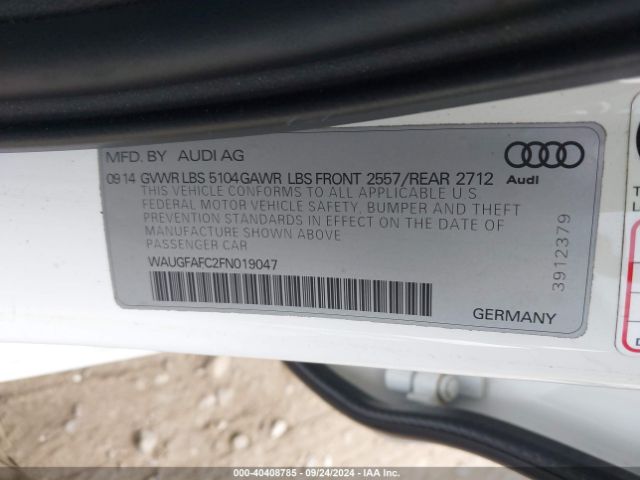 WAUGFAFC2FN019047 Audi A6 2.0t Premium