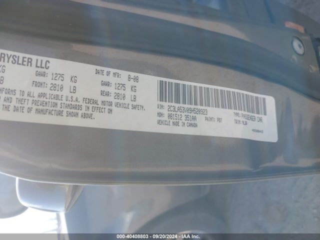 2009 CHRYSLER 300 2C3LA53V09H520923 Photo 8