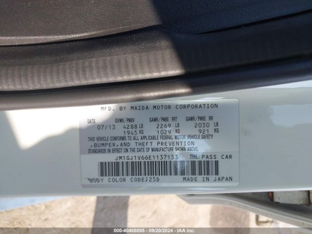 JM1GJ1V66E1137153 Mazda Mazda6 I Touring