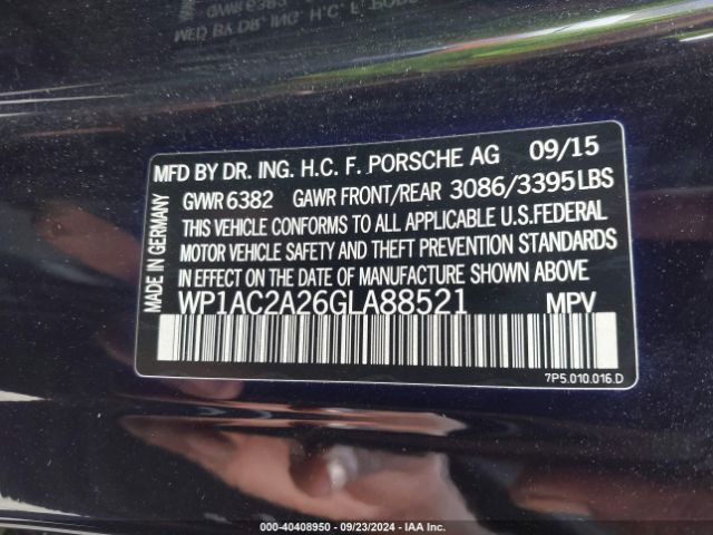 WP1AC2A26GLA88521 Porsche Cayenne Turbo