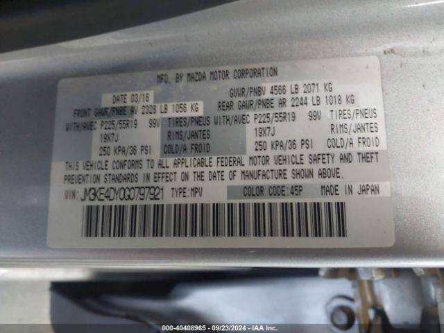 JM3KE4DY0G0797921 Mazda Cx-5 Grand Touring