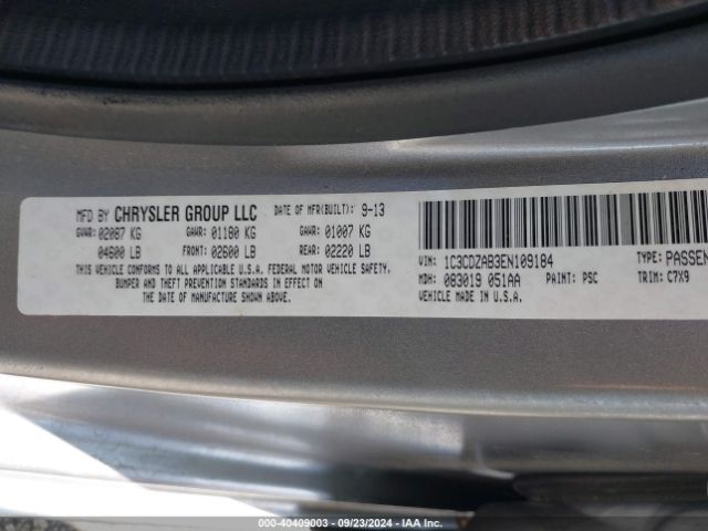 1C3CDZAB3EN109184 Dodge AVENGER SE