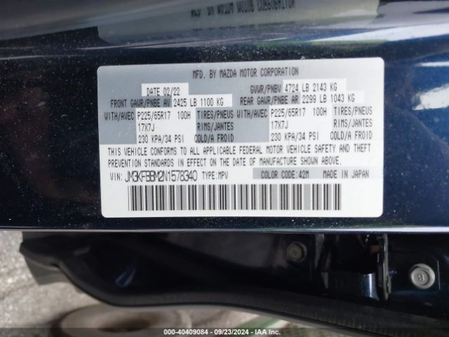 JM3KFBBM2N1578340 Mazda Cx-5 2.5 S Select