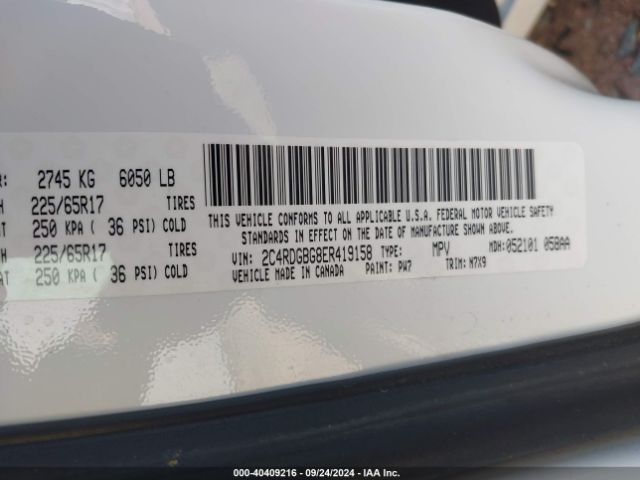 2C4RDGBG8ER419158 Dodge Grand Caravan Se 30th Anniversary