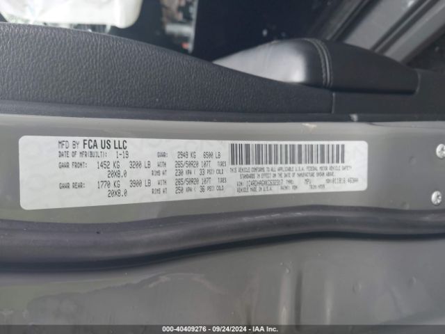 1C4RDHAGXKC632317 Dodge Durango Sxt Plus Rwd