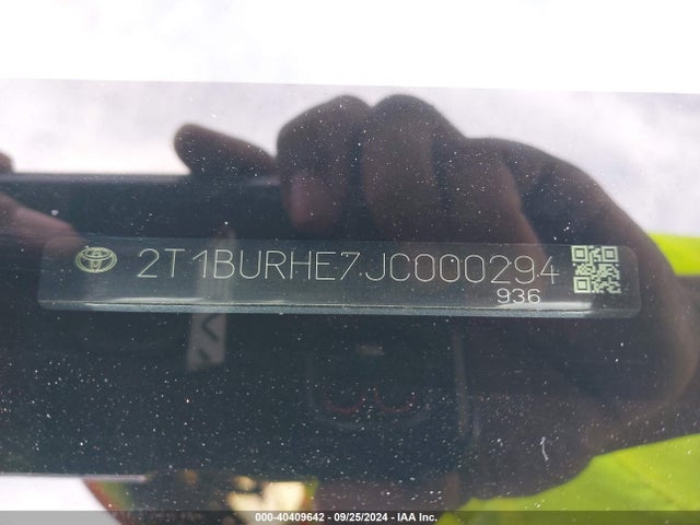 Toyota COROLLA LE 2018 2T1BURHE7JC000294 Image 9