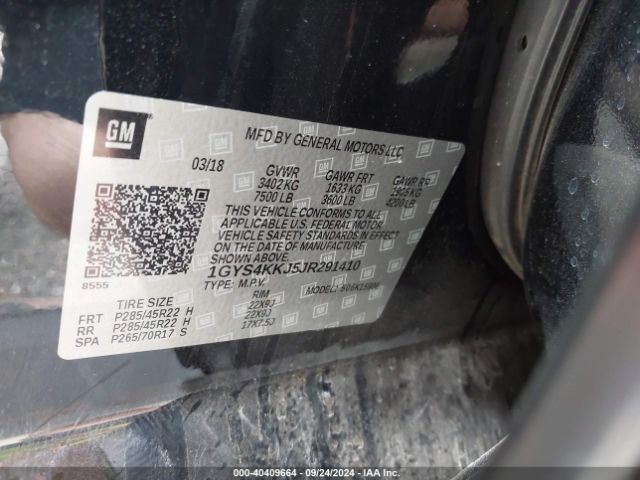1GYS4KKJ5JR291410 Cadillac Escalade Esv Platinum