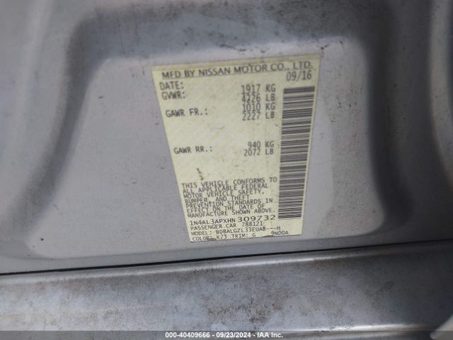 1N4AL3APXHN309732 Nissan Altima 2.5 S