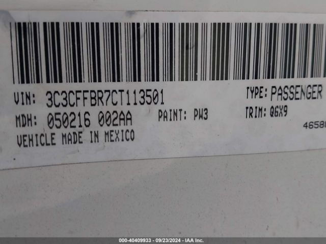 2012 FIAT 500 3C3CFFBR7CT113501 Photo 8