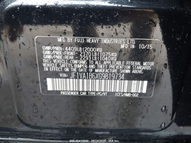 JF1VA1B6XG9819734 Subaru WRX