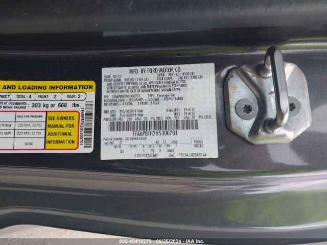 2017 FORD MUSTANG 1FA6P8TH2H5300701 Photo 8