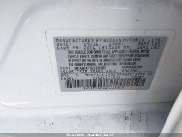 3N1AB7AP6GY338203 Nissan SENTRA S