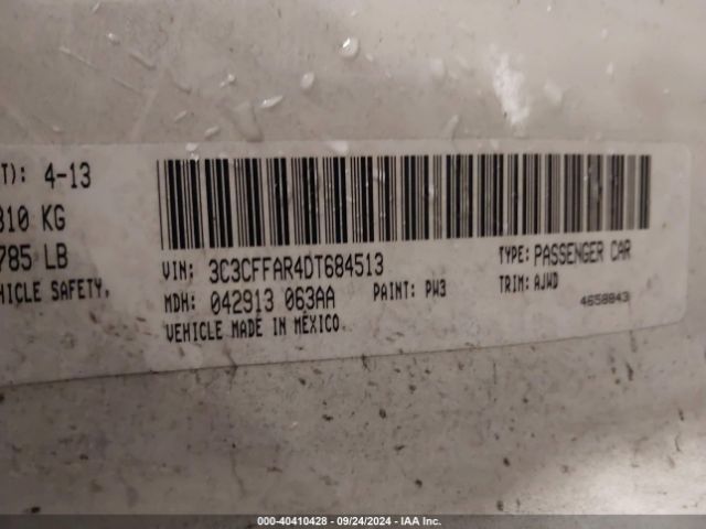 2013 FIAT 500 3C3CFFAR4DT684513 Photo 8