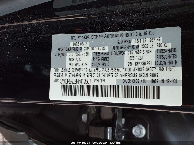 3MVDMBAL9NM412561 Mazda Cx-30 2.5 S
