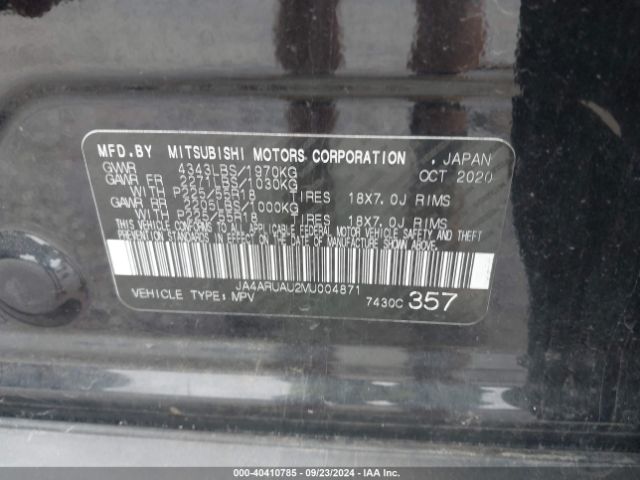 2021 MITSUBISHI OUTLANDER SPORT JA4ARUAU2MU004871 Photo 8