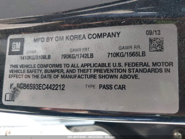 KL8CB6S93EC442212 Chevrolet Spark Ls Auto