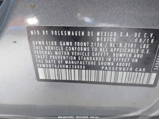 3VWDB7AJ4HM238659 Volkswagen Jetta 1.4t Se