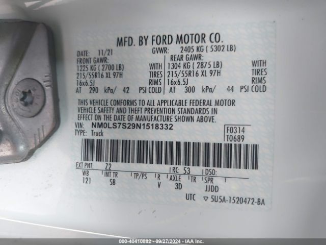 NM0LS7S29N1518332 Ford Transit Connect Xl