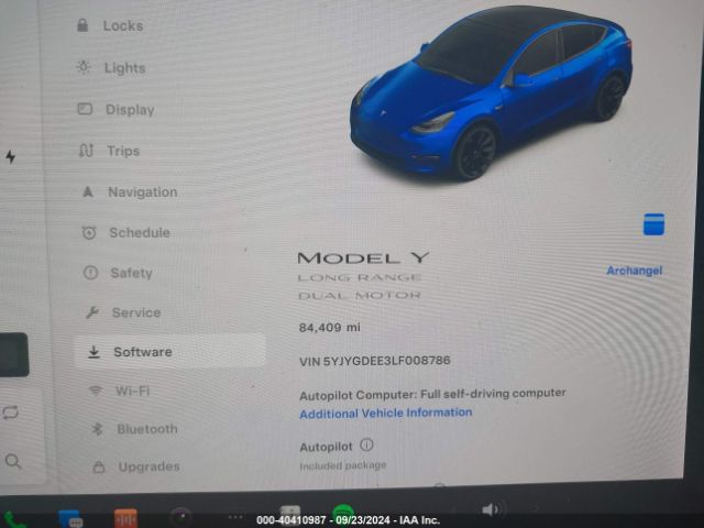 5YJYGDEE3LF008786 Tesla Model Y Long Range Dual Motor All-wheel Drive