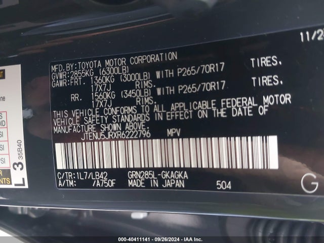 Toyota 4runner Sr5 Premium 2024 JTENU5JRXR6222796 Image 9