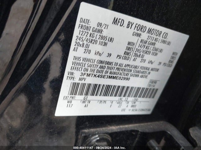 Ford Mustang Mach-e Gt 2021 3FMTK4SE3MME02990 Image 9