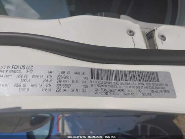 3C4NJCBB3JT155956 Jeep Compass Latitude Fwd