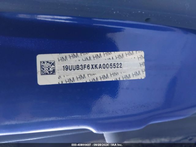 2019 ACURA TLX 19UUB3F6XKA005522 Photo 8