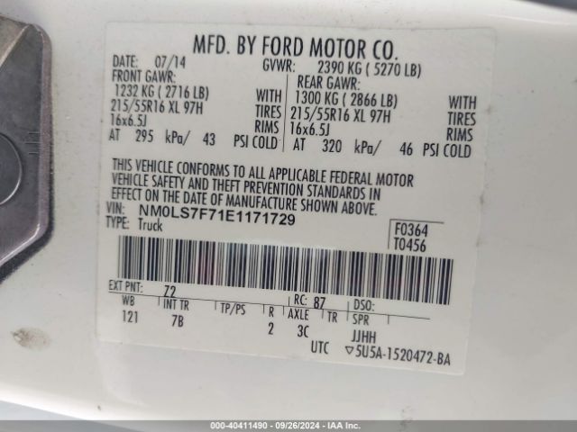 NM0LS7F71E1171729 Ford Transit Connect Xlt