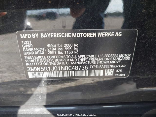 3MW5R1J01N8C48736 BMW 330I