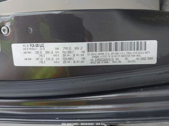 2C4RDGCG3GR242133 Dodge Grand Caravan Sxt