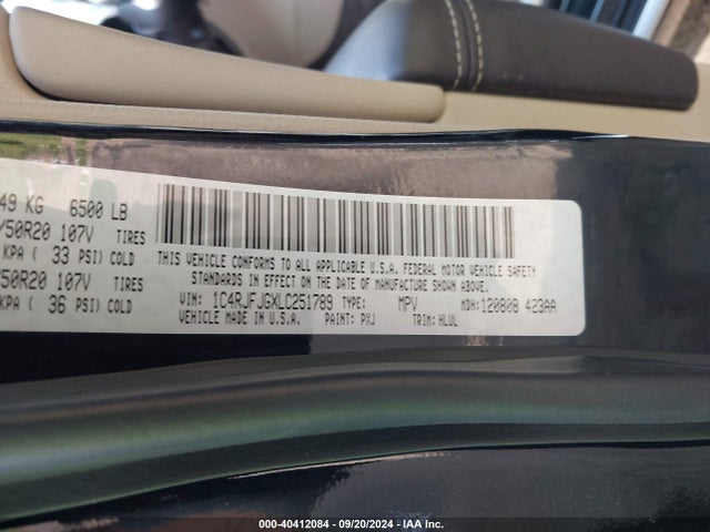 1C4RJFJGXLC251789 Jeep Grand Cherokee Summit 4x4