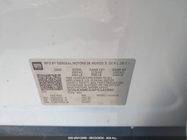 3GNAXMEG4PS145890 Chevrolet Equinox Fwd Rs