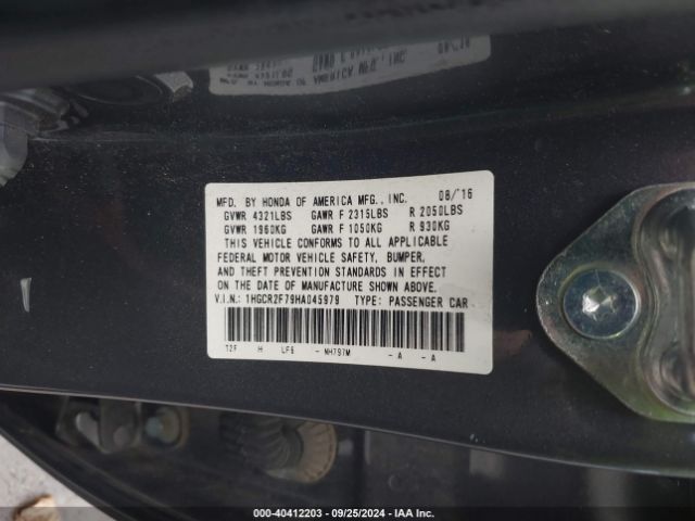 1HGCR2F79HA045979 Honda ACCORD EX