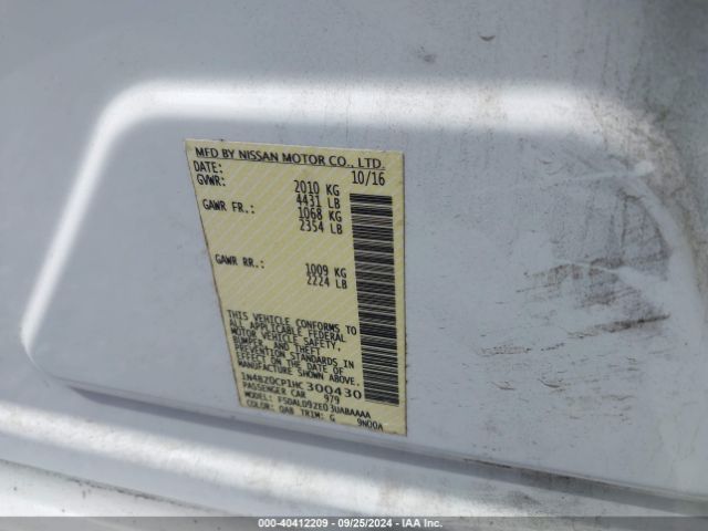 1N4BZ0CP1HC300430 Nissan LEAF SV