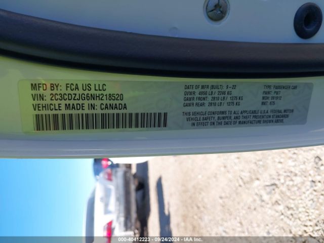 2C3CDZJG6NH218520 Dodge Challenger Gt