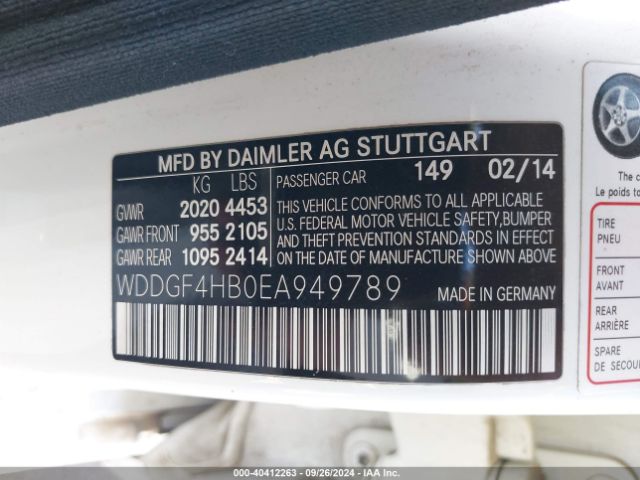 WDDGF4HB0EA949789 Mercedes-Benz C 250 Luxury/sport