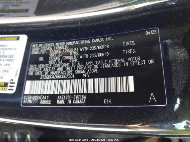 2T2GDCAZ6RC007504 Lexus Nx 250 Premium