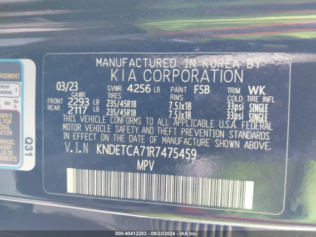 KNDETCA71R7475459 KIA Seltos Sx Turbo