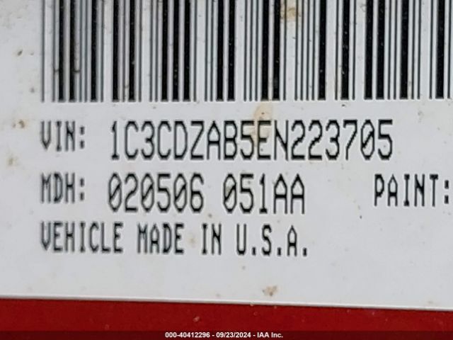 1C3CDZAB5EN223705 Dodge AVENGER SE