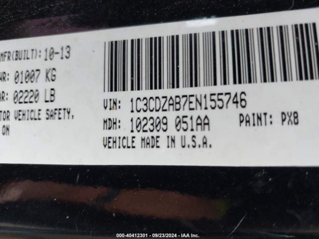 1C3CDZAB7EN155746 Dodge AVENGER SE