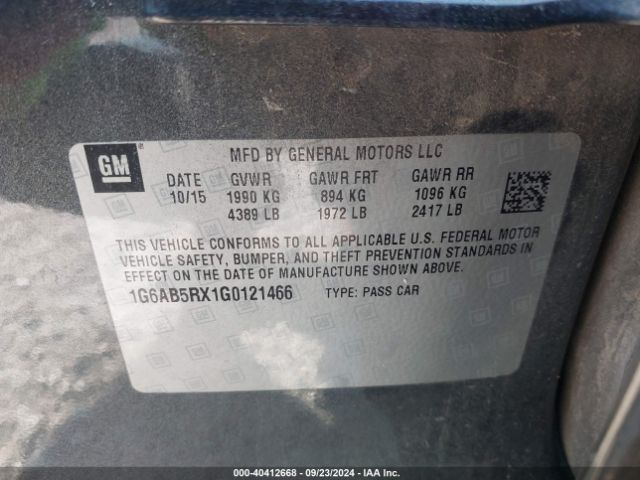 1G6AB5RX1G0121466 Cadillac Ats Luxury Collection
