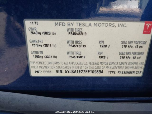 5YJSA1E27FF109894 Tesla Model S 70d/85d/p85d