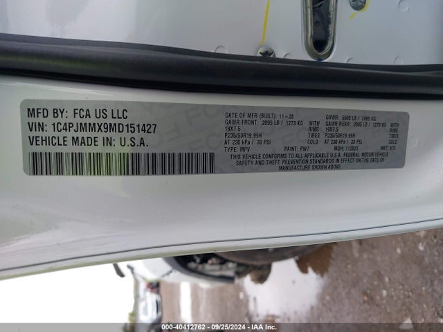 Jeep Cherokee 80th Anniversary 4x4 2021 1C4PJMMX9MD151427 Image 9