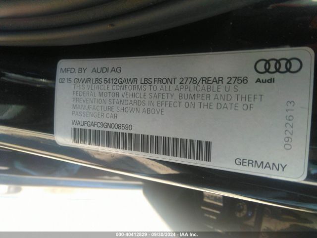 WAUFGAFC9GN008590 Audi A6 3.0t Premium Plus