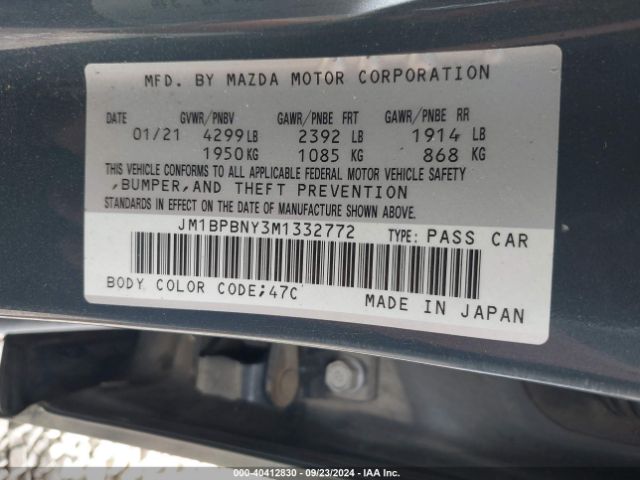 JM1BPBNY3M1332772 Mazda Mazda3 2.5 Turbo Premium Plus