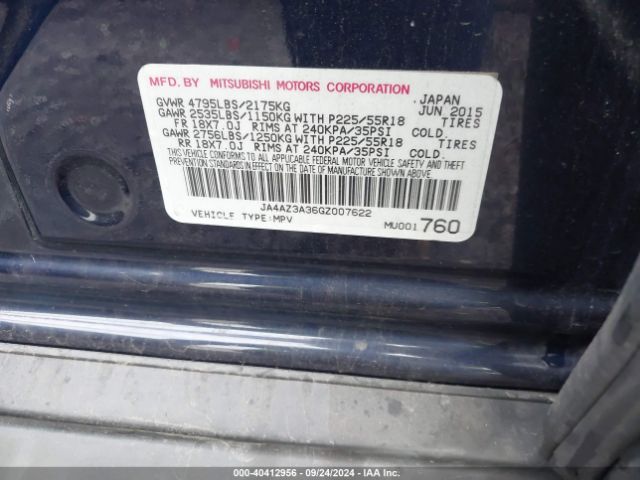 JA4AZ3A36GZ007622 Mitsubishi Outlander